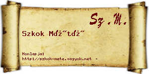 Szkok Máté névjegykártya